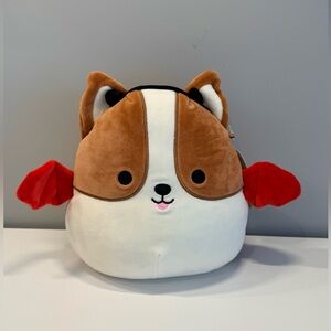 Brand New 8” Reginald Squishmallows Brown and White devil dog Stuffed Animal